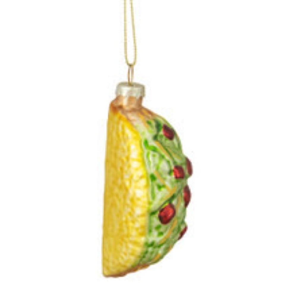 Festive Taco Ornament - Yellow and Green